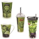 Kit Hulk - 3 Copos diferentes e caneca - Marvel