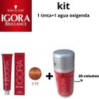 KIT IGORA TINTA 6-77(louro escuro cobre extra) + AGUA OXIGENADA VOLUME 20