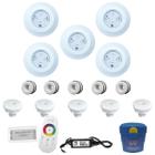 Kit Iluminação 5 Leds 9w + Comando Touch + Disp 50mm E Nicho - 40 Graus de Sol