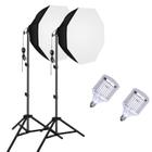 Kit Iluminação Contínua 2x Softbox Octogonal 70cm Led Branco 30w e Tripés (Bivolt)