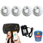 Kit Iluminação Para Piscina até 32m² Com 4 Leds Rgb 4w + SmartLux