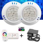 Kit Iluminação Piscina 02 LED 5w RGB ABS + Fonte e Central - BRUSTEC