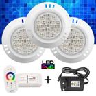 Kit Iluminação Piscina 03 LED 5w RGB ABS + Fonte e Central - BRUSTEC