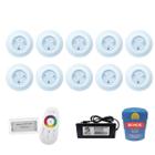 Kit Iluminação Piscina 120m² Completo - Módulo + 10 Leds 9w - 40 Graus de Sol