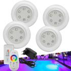 Kit Iluminação Piscina 4 Superleds + Módulo Rgb Com Fonte - RY