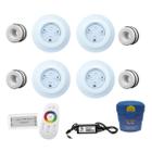 Kit Iluminação Piscina 48m² 4 Leds 9w + Disp 50mm + Módulo - 40 Graus de Sol