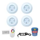 Kit Iluminação Piscina 48m² Completo - 1 Módulo + 4 Leds 9w