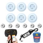 Kit Iluminação Piscina 72m² 6 Led 9w + Smart Lux+ Disp 50mm - 40 Graus de Sol