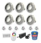 Kit Iluminação Piscina 72m² 6 Leds 6w + Módulo + Disp 50mm - Zizi Piscinas