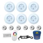 Kit Iluminação Piscina 72m² 6 Leds 9w + Disp 50mm + Módulo - 40 Graus de Sol