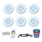 Kit Iluminação Piscina 72m² Completo - 1 Módulo + 6 Leds 9w