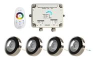 Kit Iluminação Piscina - Contr Touch + 4 Leds Rgb 6W Tholz - Tfl Automacao / Tholz