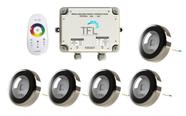 Kit Iluminação Piscina - Contr Touch + 5 Leds Rgb 6W Tholz - Tfl Automacao / Tholz