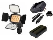 Kit Iluminador de LED Profissional LED-VL001B + Bateria NP-F550 + Carregador - Universal