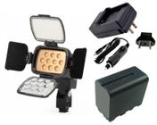 Kit Iluminador de LED Profissional LED-VL001B + Bateria NP-F950 + Carregador
