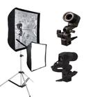 Kit iluminador p/ lâmpada e-27 e sombrinha softbox 60x60