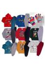 Kit Infantil 2 Conjunto Moletom Inverno Masculino E Luvas