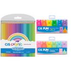 Kit Infantil 2 Marca Textos Fun+Estojo Lápis de Cor 24 Cores - CIS