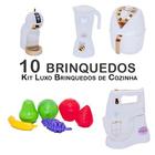 Kit Infantil Air Fryer Batedeira Frutas Cafeteira 10pç