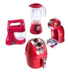 Kit Infantil Air Fryer Batedeira Liquidificador Cafeteira