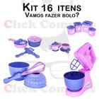 Kit Menina Princesa Jantar Panela Café Bolo Air Fryer 17pç - Click