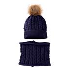 Kit Infantil Bebê Touca Pompom Gorro Cachecol Gola Lã Invern