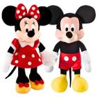Kit Infantil Bonecos De Pelúcia Mickey e Minnie 33cm Original 100% Em Poliéster Hipoalergênicos