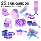 Kit Infantil Casinha Ferro Tábua Forma Secador Chapinha 25p