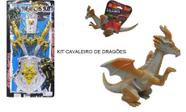 Kit Infantil Cavaleiro de Dragões com Acessórios e um Dragão Miniatura