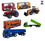 Kit Infantil Construção Trator, Escavadeira e Caminhão