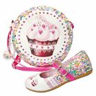 Kit Infantil Feminino Sapatilha e Bolsa Cup Cake, Magicc Kids