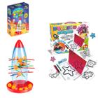 Kit Infantil Jogo Pega Varetas Foguete + Jogo Desenho Mágico - Art Brink