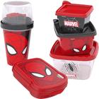 Kit Infantil Lancheirinha Homem Aranha Lanche Alimentação - Plasutil