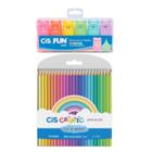 Kit Infantil Marca Texto Fun Pastel + Lápis de Cor 24 Cores - CIS