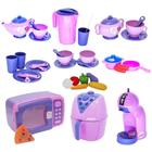 Kit Infantil Microondas Legumes Cozinha Panelas Louça 38Pç