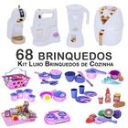 Kit Infantil Prato Copo Potes Mercado Panela De Pressão 68P