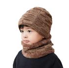 Kit Infantil Touca Gorro Cachecol Beanie Forrada Lã Inverno
