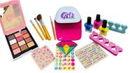 Kit Infantil Unhas e Makeup com cabine Salão Fashion - FUNGAME