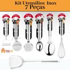 Kit Inox 7 Peças Utensílios para Cozinha - Grande linha cook