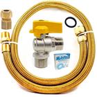 Kit Instalação Gás Encanado Mangueira 80cm+registro+adaptado