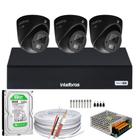 Kit Intelbras 3 Mini 3220d C/áudio Dvr 4ch 3004c Fullhd 500gb