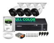 Kit Intelbras 4 Cam. 1220b Full Color Dvr 4ch C/Hd 1 Tb