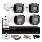 Kit Intelbras 4 Cam. 1220b Full Color Dvr 8ch 1tb Purple