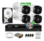 Kit Intelbras 4 Cam Vhl 1120b E Dvr 8ch Mhdx Multi Hd C/500b