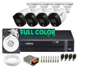 Kit Intelbras 4 Cameras 1220b Full Color Dvr 4ch C/Hd 250gb