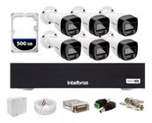 Kit Intelbras 6 Cameras 1120b Full Color Vhd ,Dvr 8 Mhdx 1008 C/HD 500gb