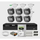 Kit Intelbras 6 Câmeras 1120B G7 E dvr mhdx 1008 c/hd 1TB