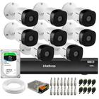 Kit Intelbras 8 Câmeras Full HD 1080p VHL 1220 B + Gravador MHDX 1208 8 Canais + HD 2 TB