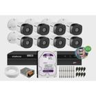 Kit Intelbras 8 Câmeras vhl 1120B e dvr mhdx 1208 c/hd 1TB Purple