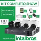 Kit Intelbras completo alta definição - 4 câmeras int/ext - HD